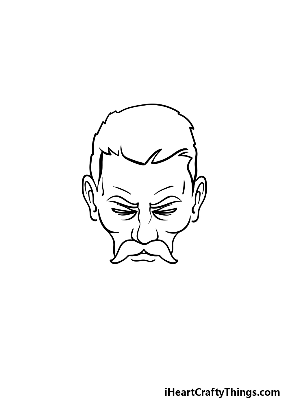 drawing a beard step 2