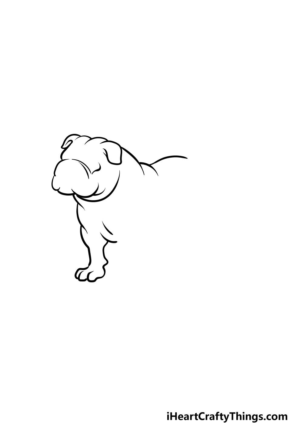 drawing bulldog step 2