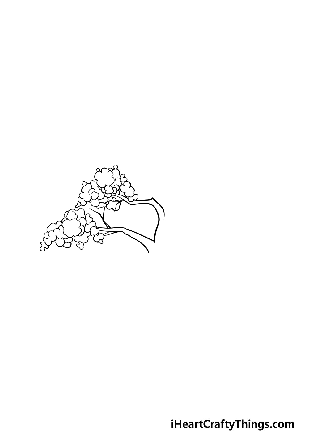 drawing a cherry blossom tree step 2