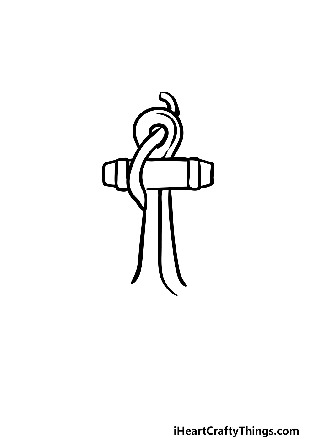 drawing an anchor step 2