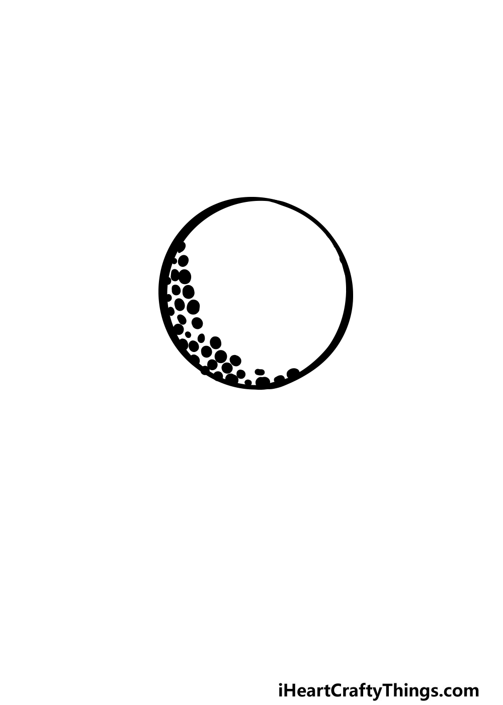 drawing a golf ball step 2