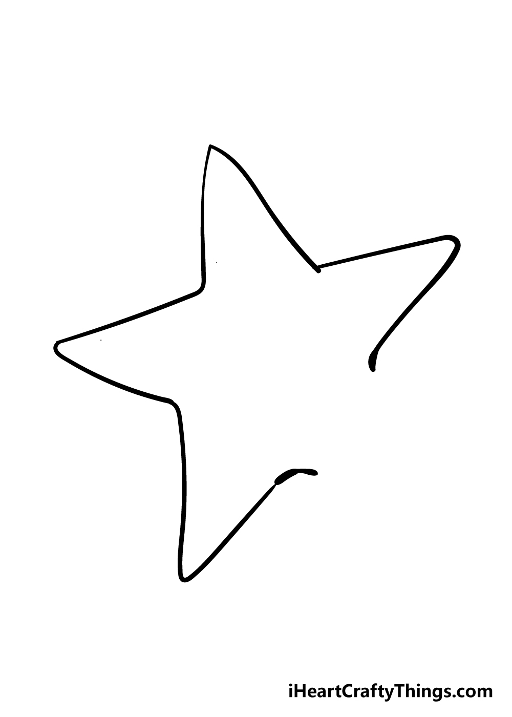 drawing a starfish step 2