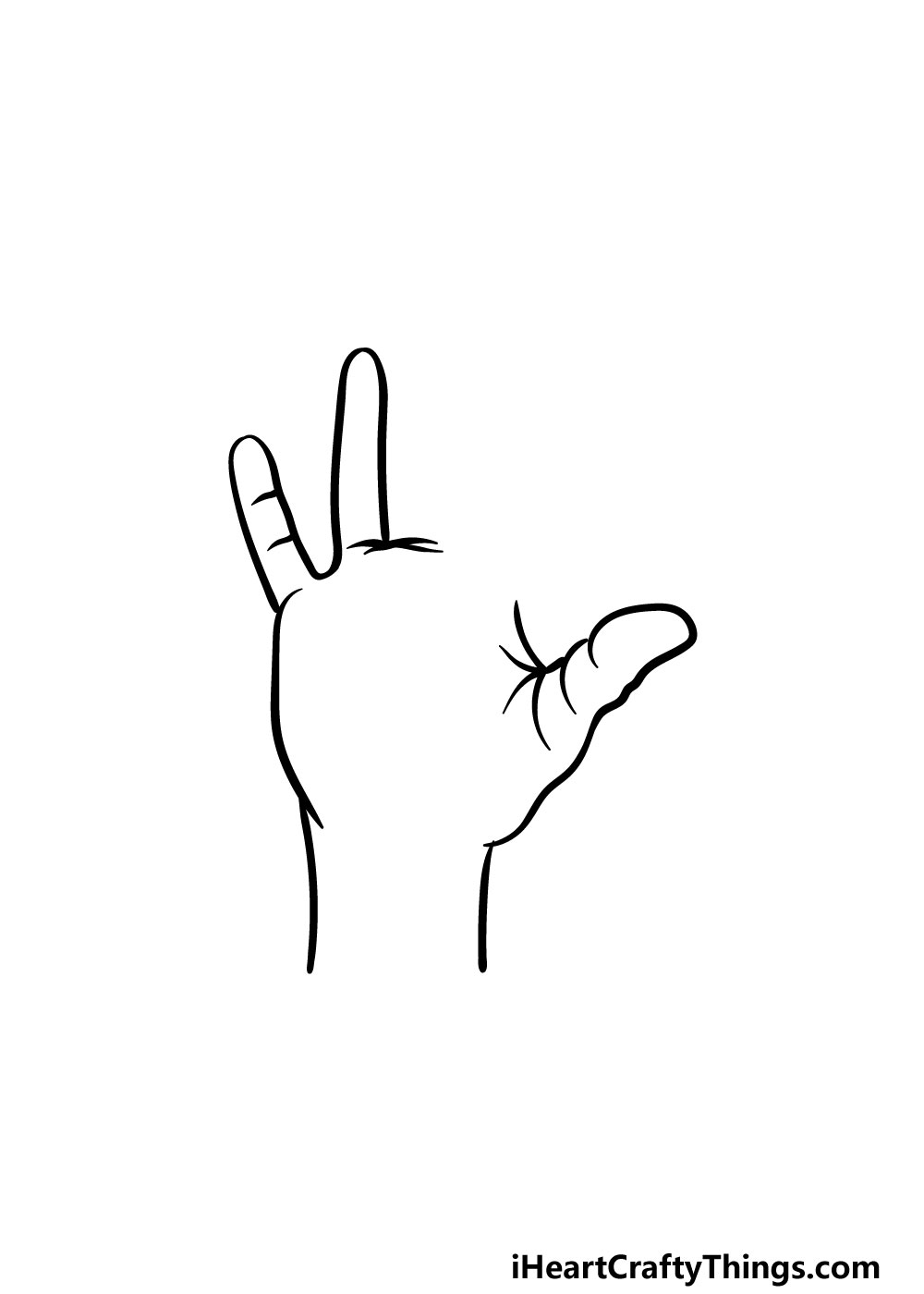 drawing fingers step 2