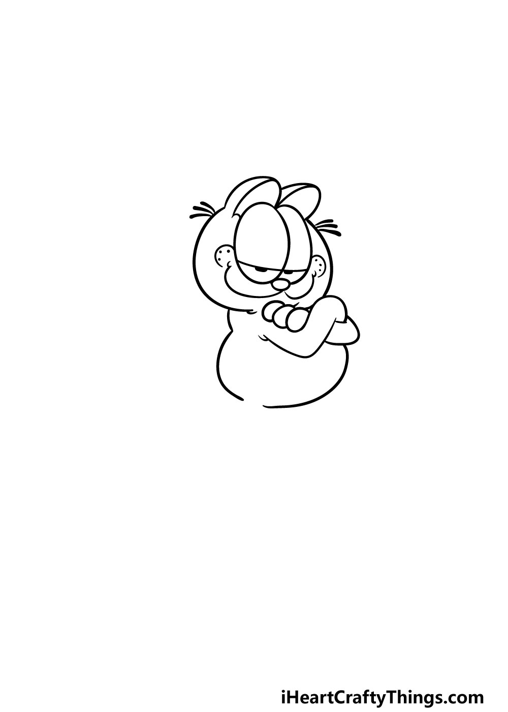 drawing Garfield step 2