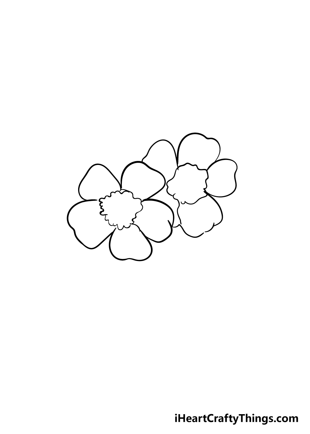 cherry blossoms drawing step 3