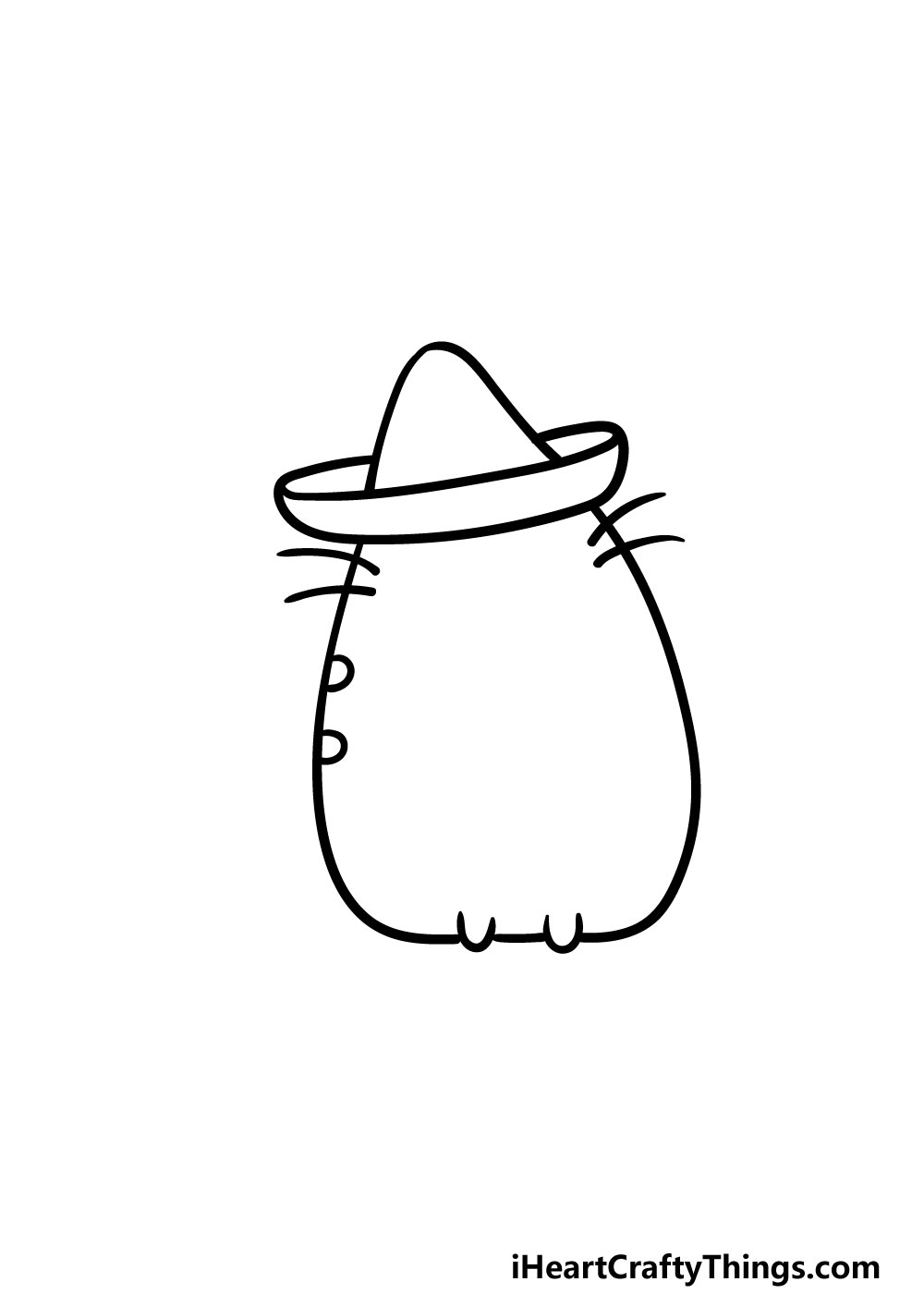 drawing pusheen cat step 3