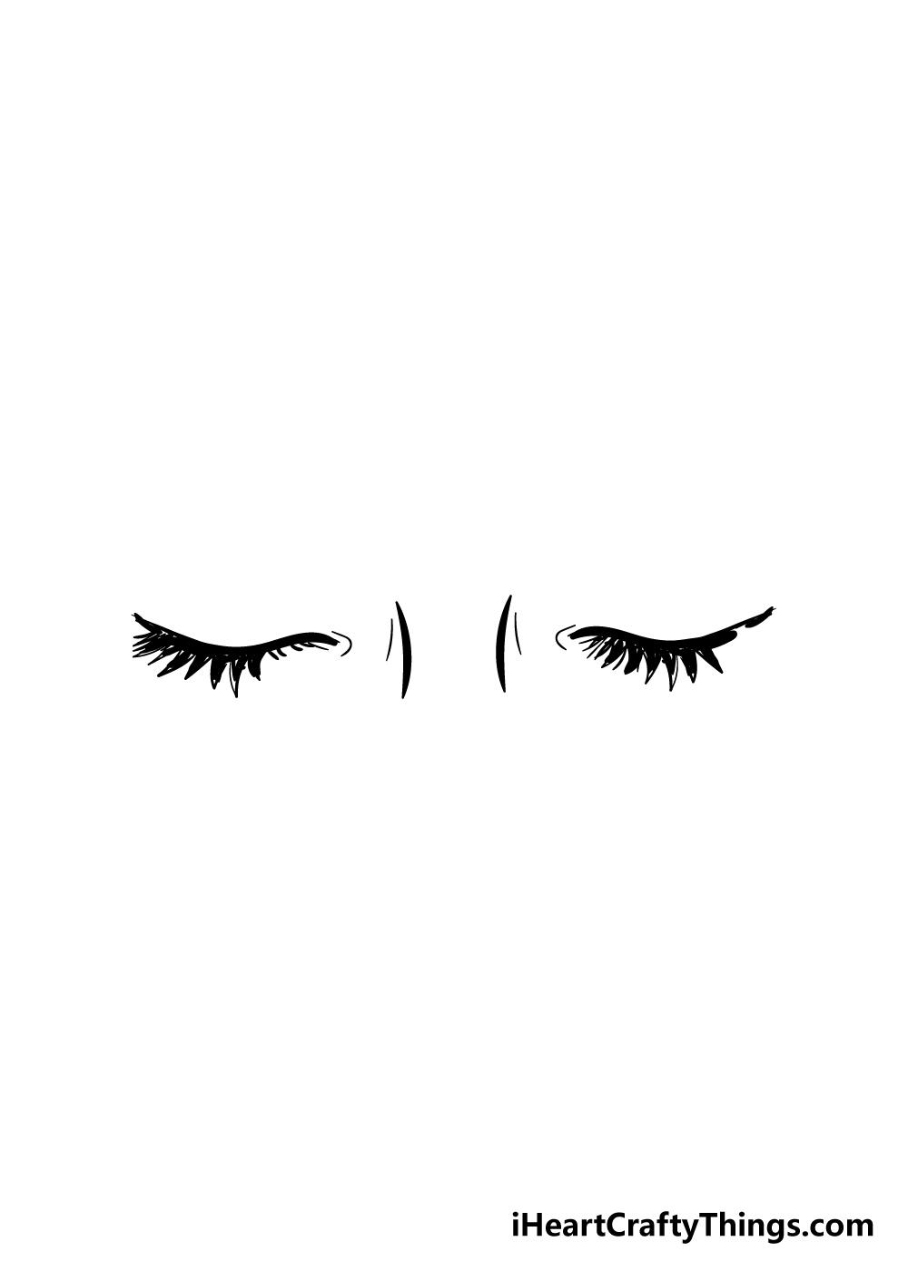 closed eyes drawing step 3