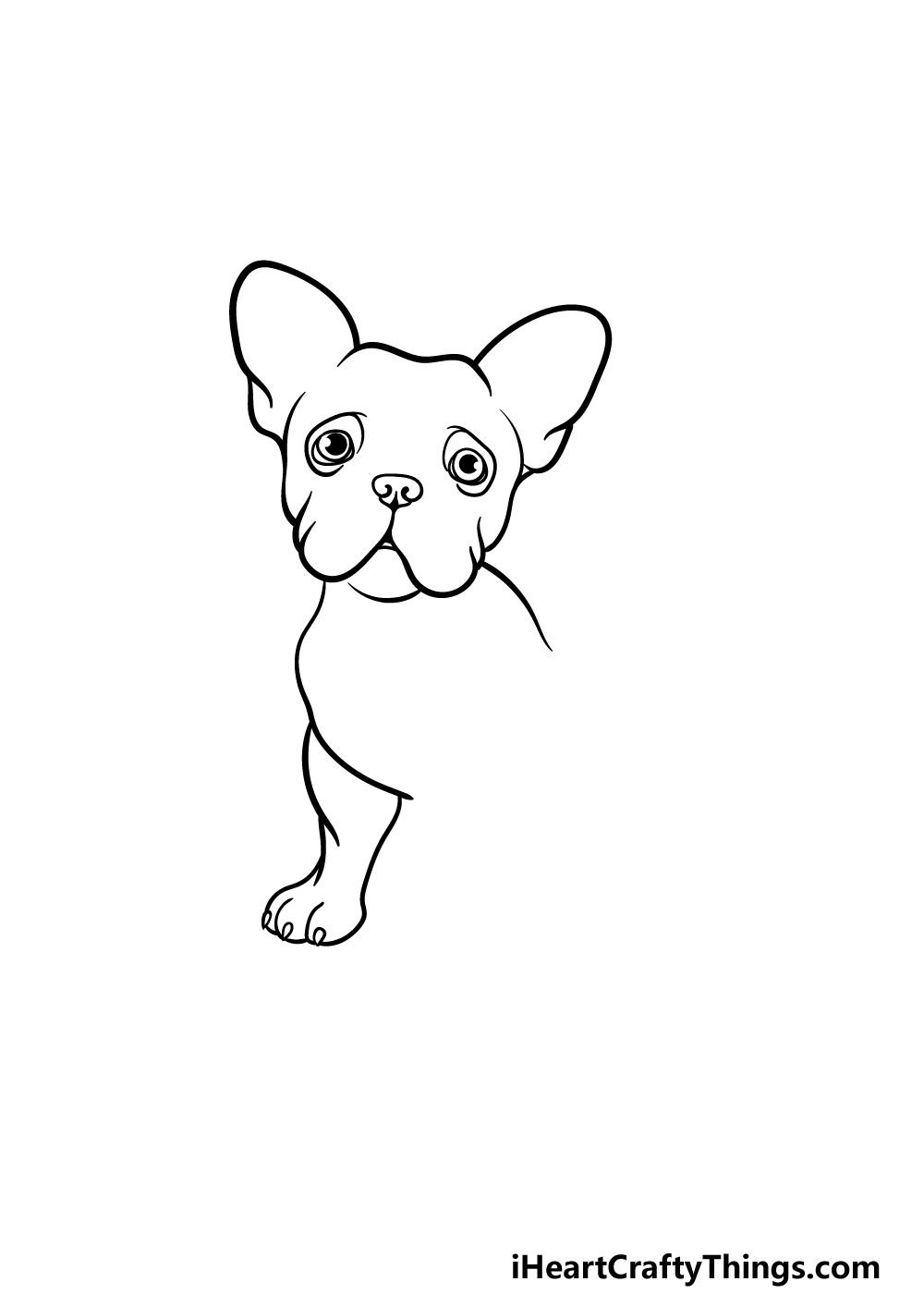 drawing a french bulldog step 3