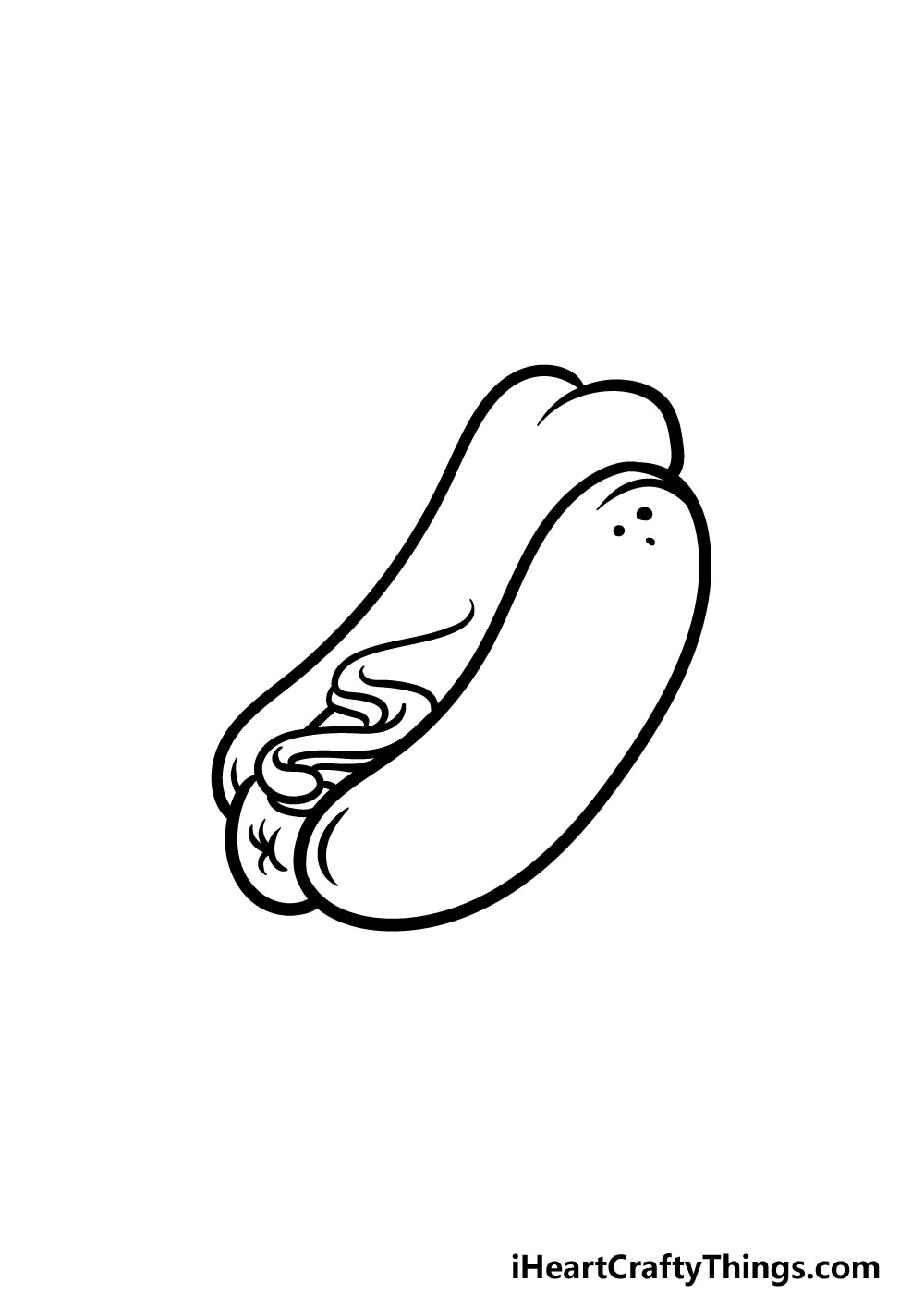 drawing a hotdog step 3