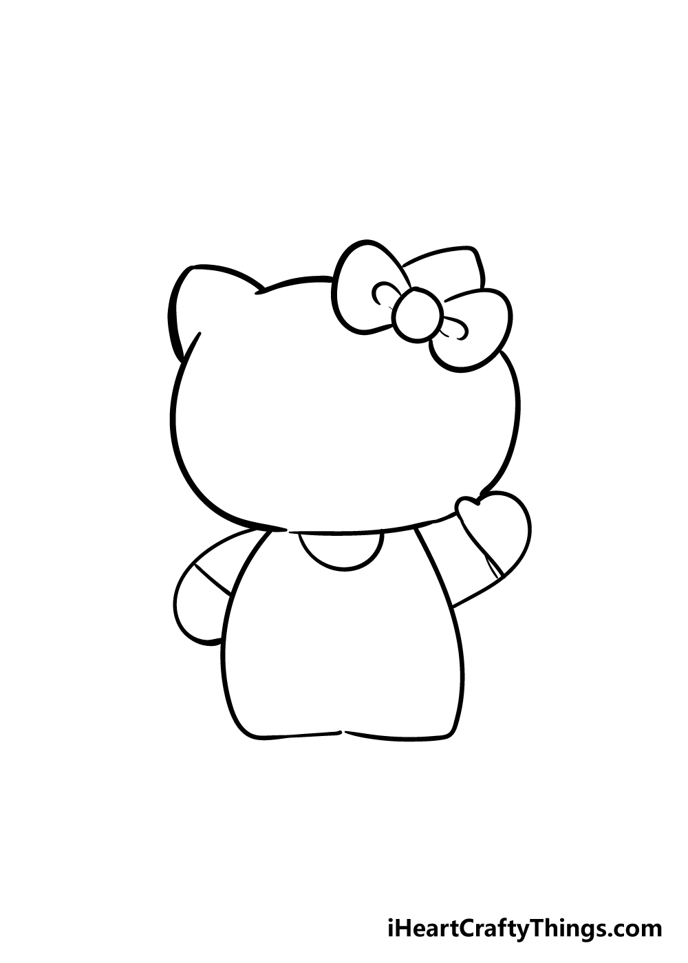 hello kitty drawing step 3