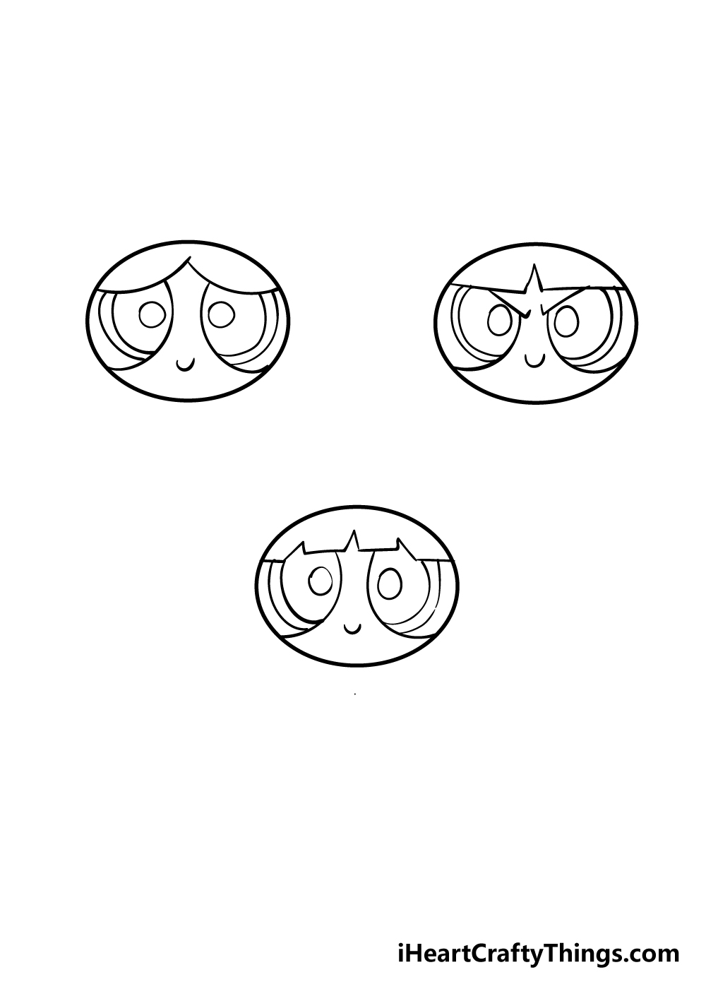 powerpuff girls drawing step 3