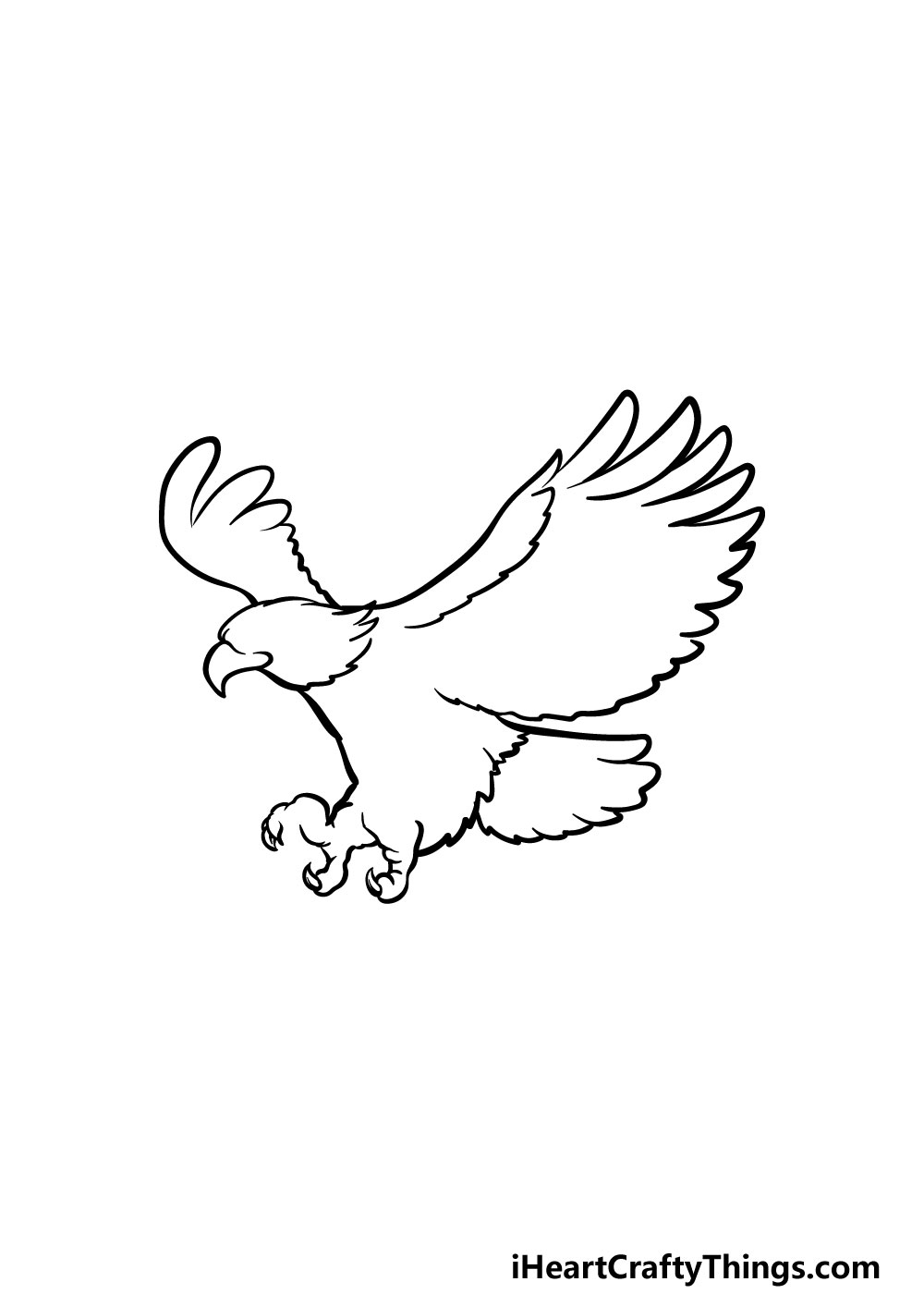 bald eagle drawing step 3