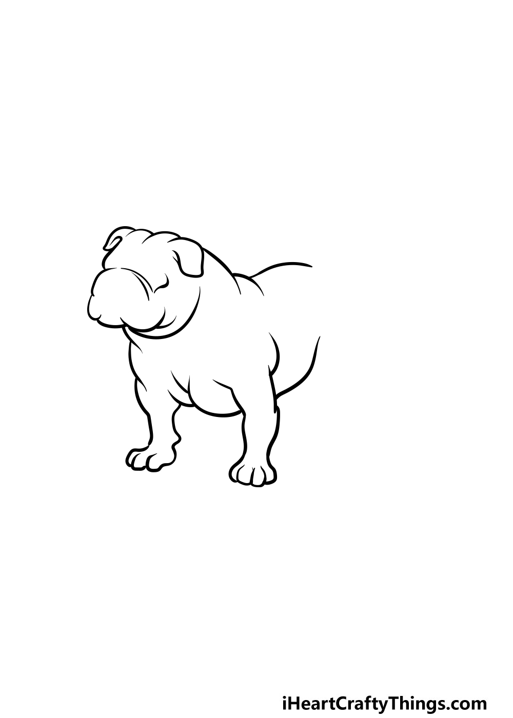 drawing bulldog step 3