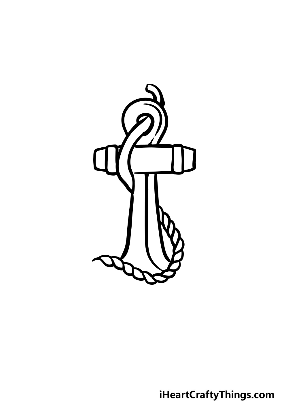 drawing an anchor step 3