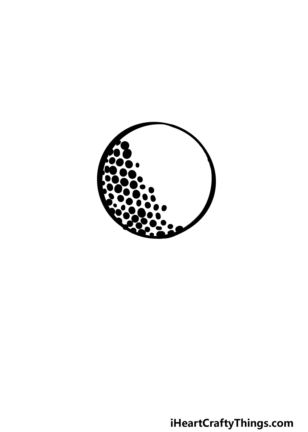 drawing a golf ball step 3