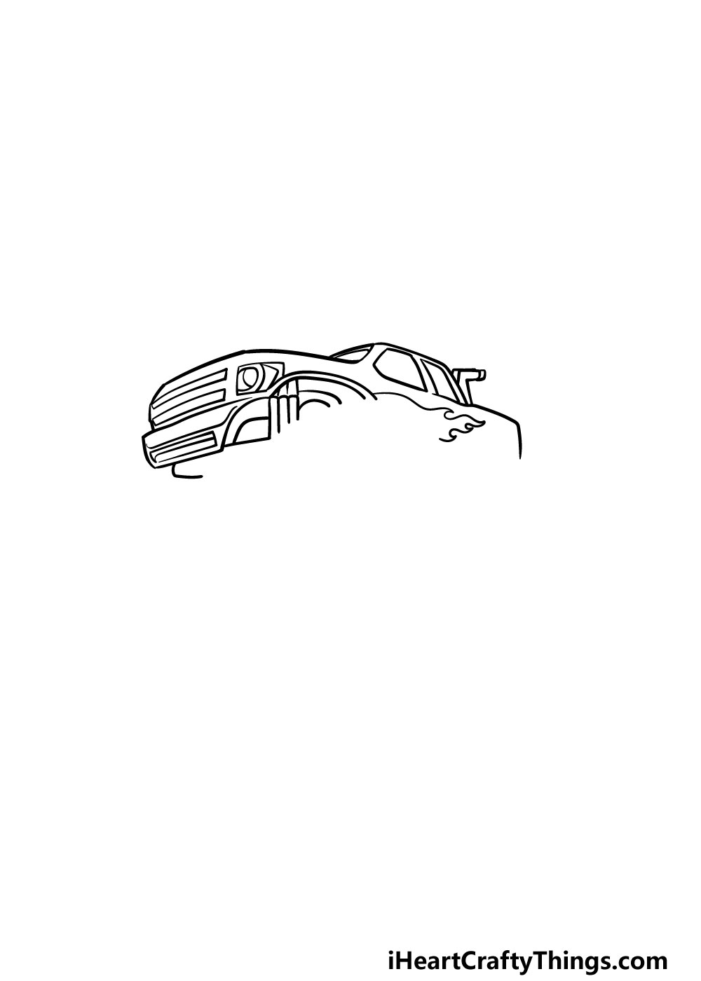 drawing a monster truck step 3