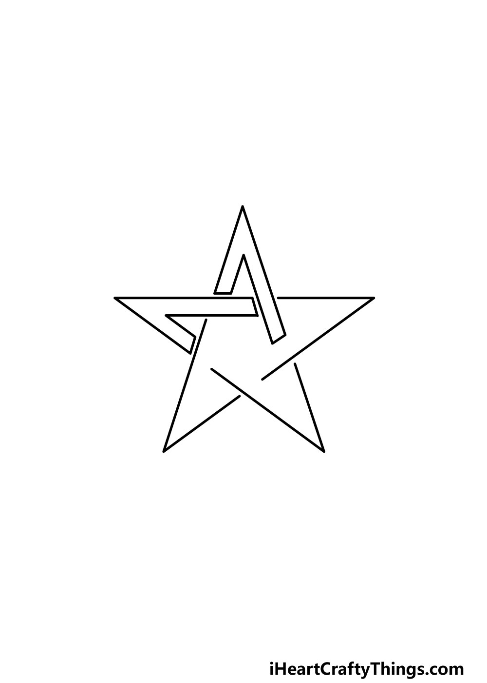 drawing a pentagram step 3