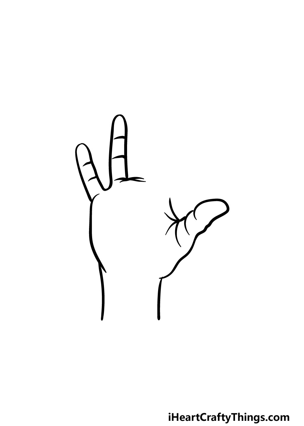 drawing fingers step 3