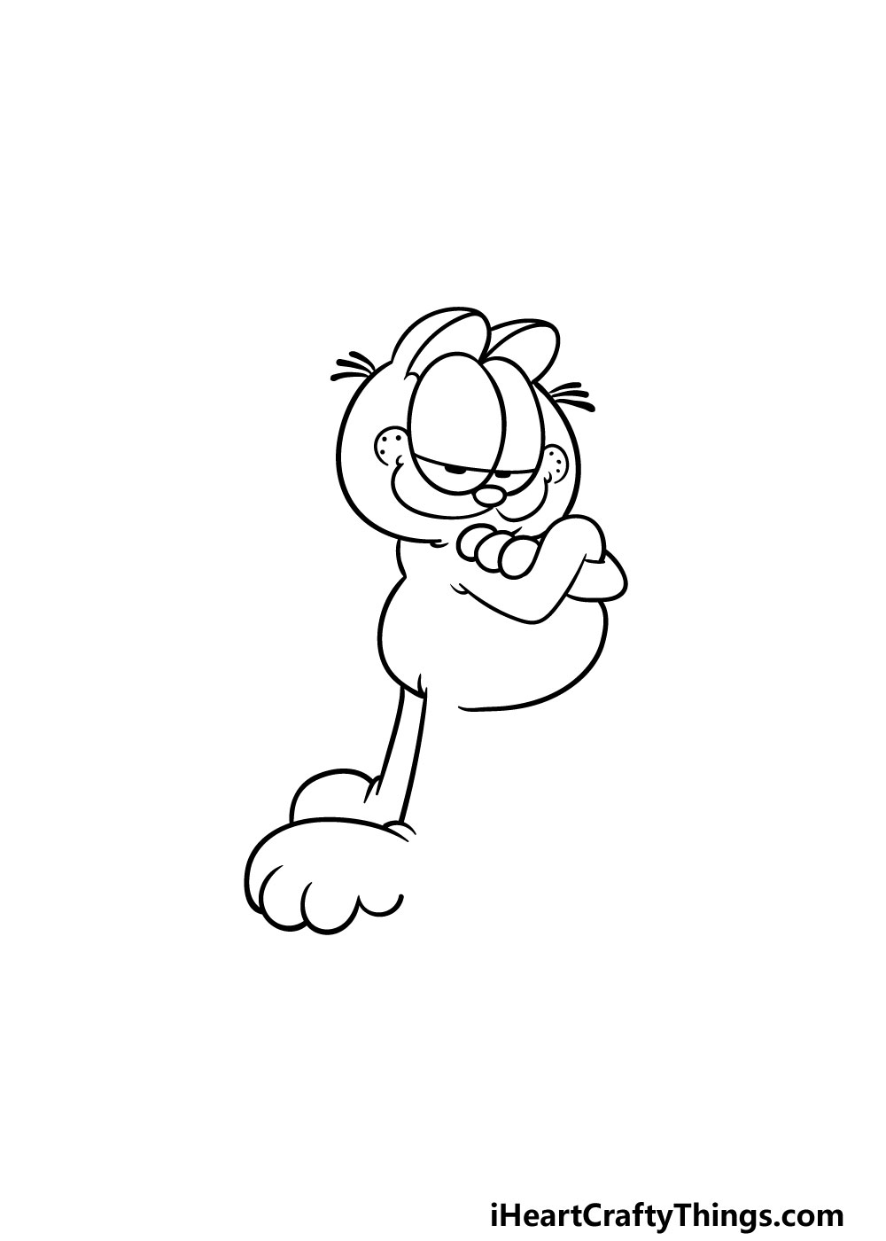 drawing Garfield step 3