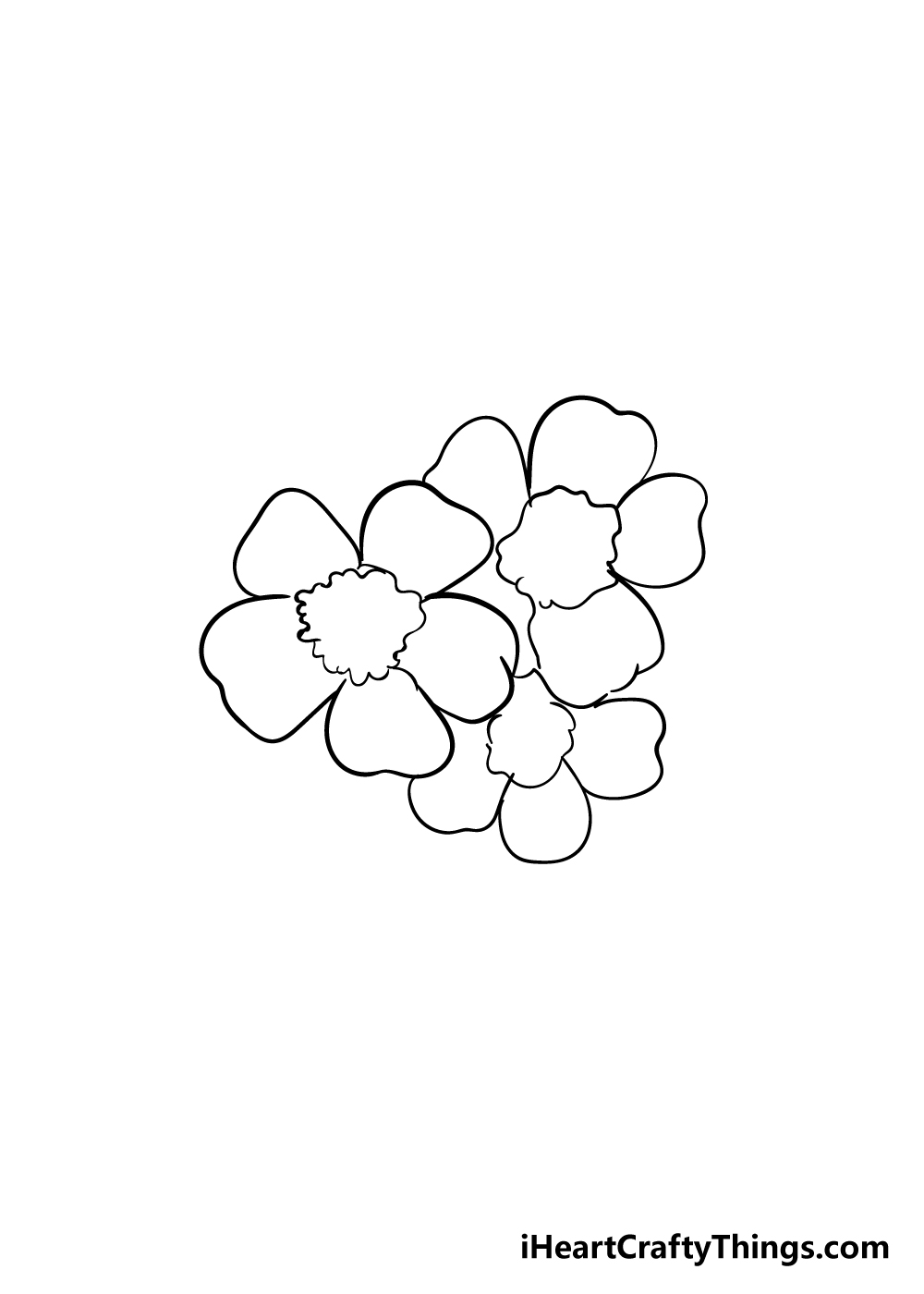 cherry blossoms drawing step 4