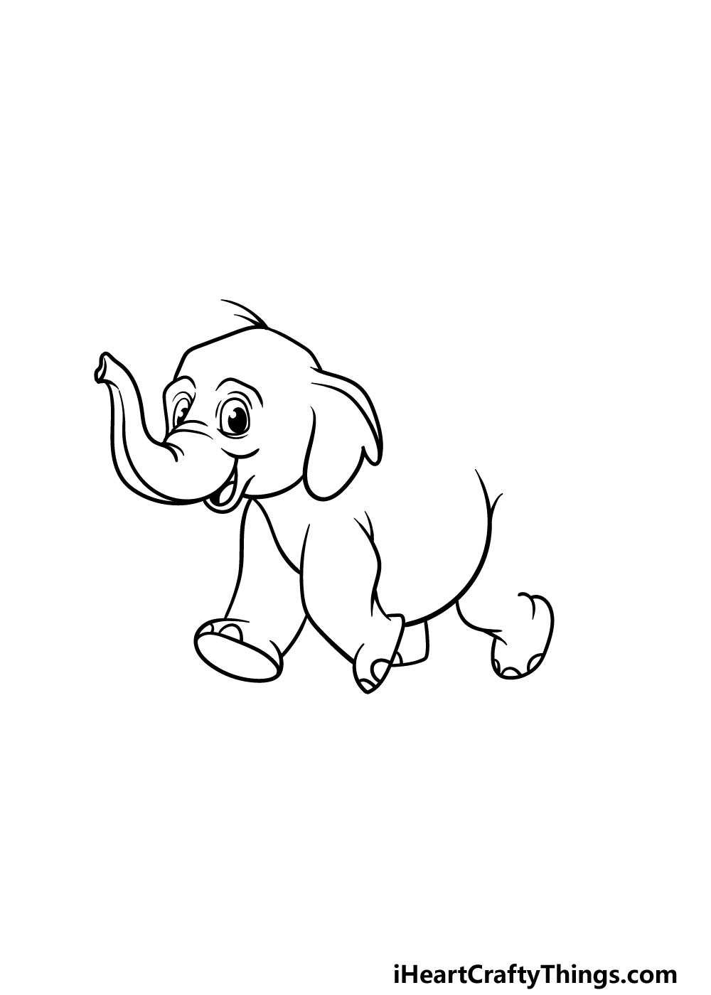 drawing a baby elephant step 4