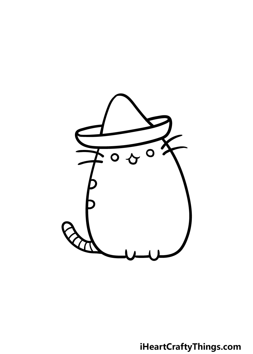 drawing pusheen cat step 4