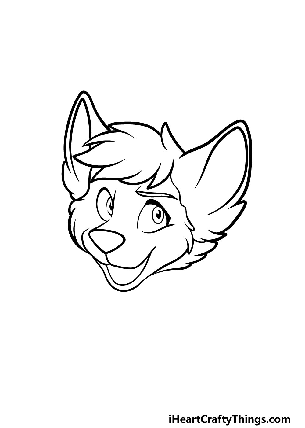 drawing a furry head step 4