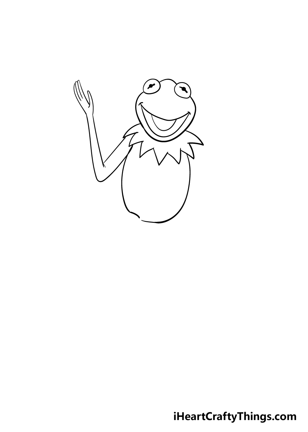 drawing Kermit the frog step 4