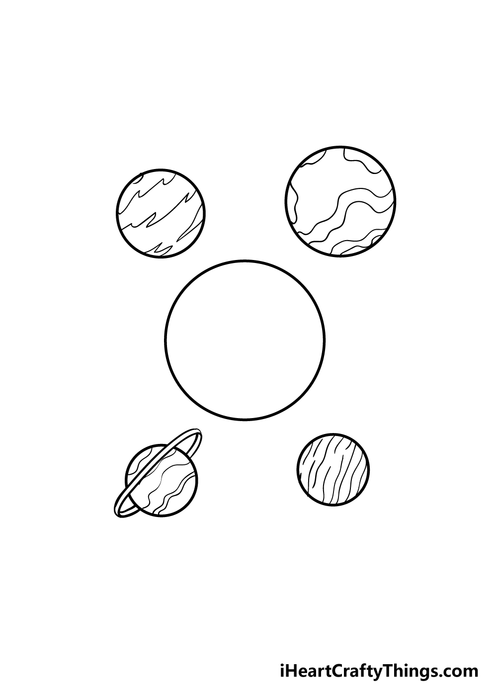 planets drawing step 4