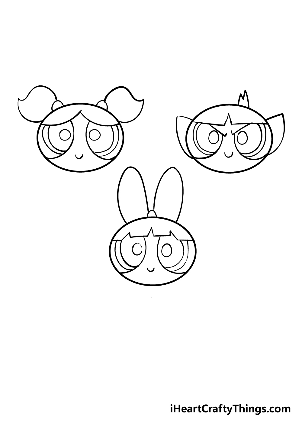 powerpuff girls drawing step 4