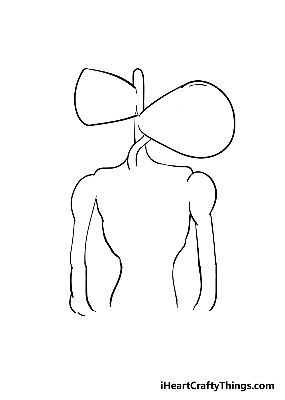 Siren Head drawing step 4
