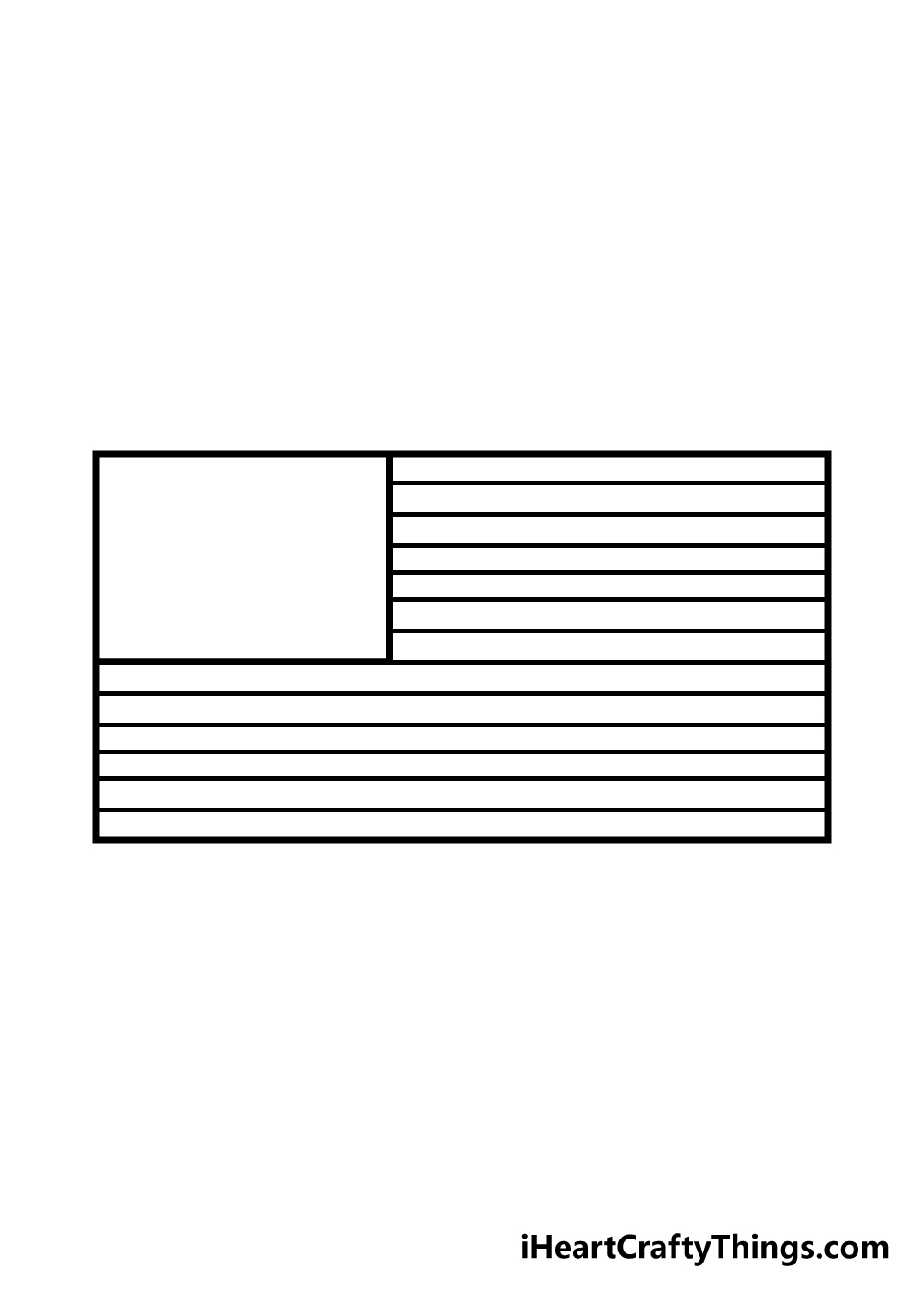 drawing american flag step 4