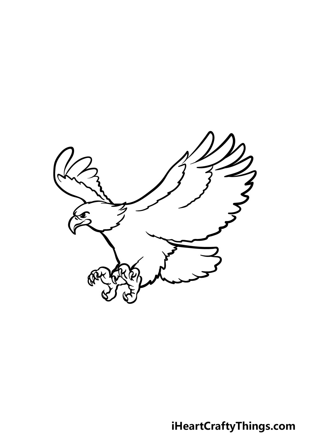 bald eagle drawing step 4