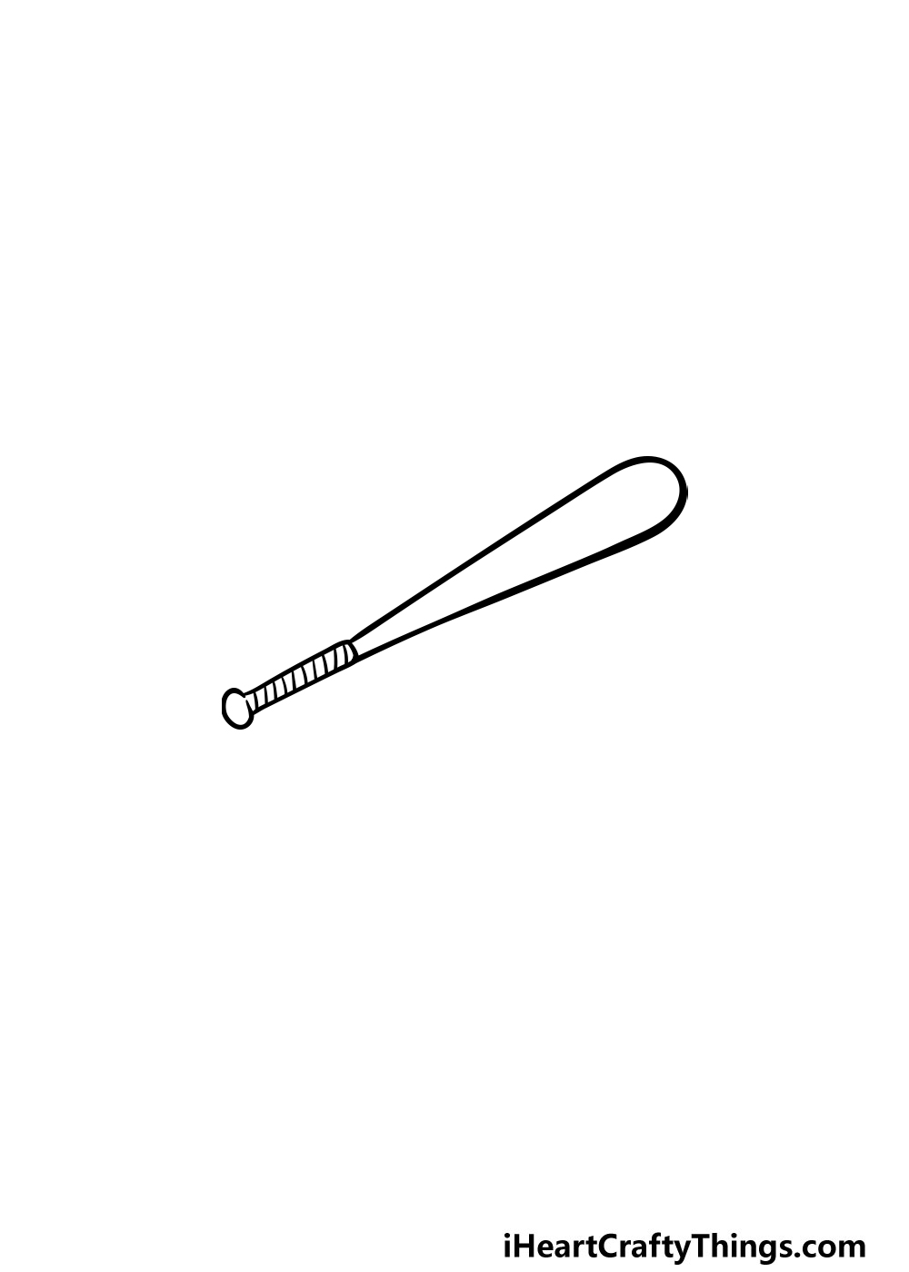 baseball bat drawing step 4