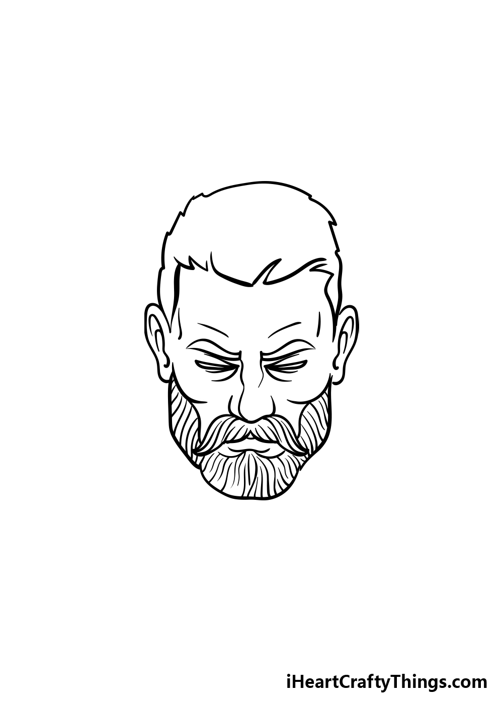 drawing a beard step 4