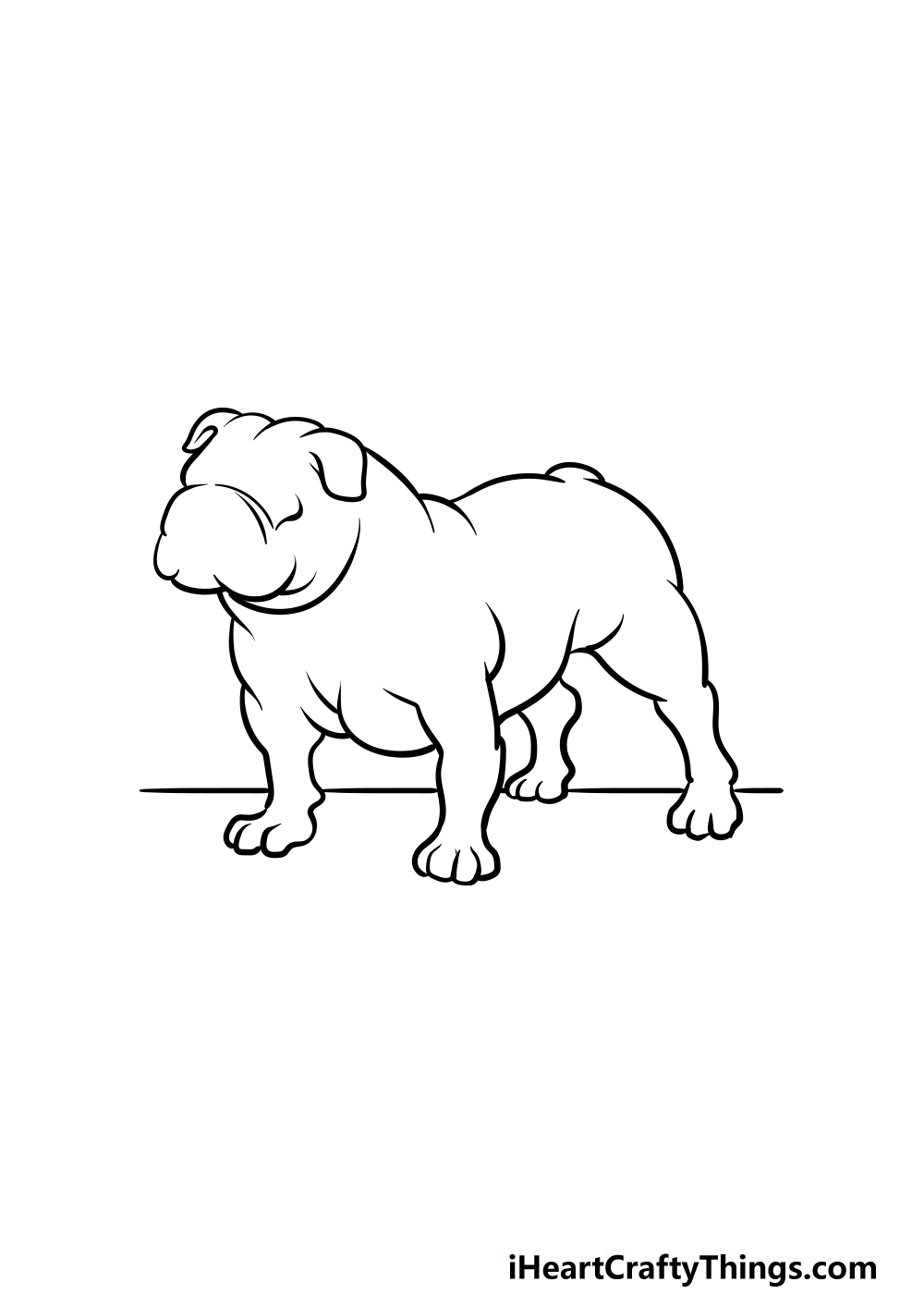 drawing bulldog step 4
