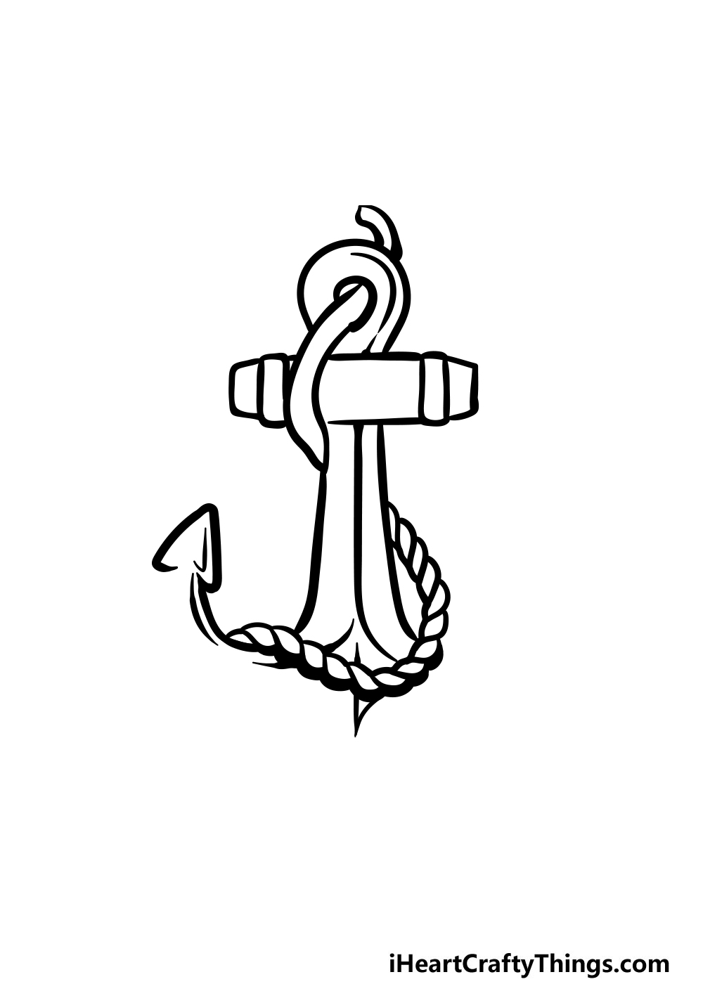 drawing an anchor step 4