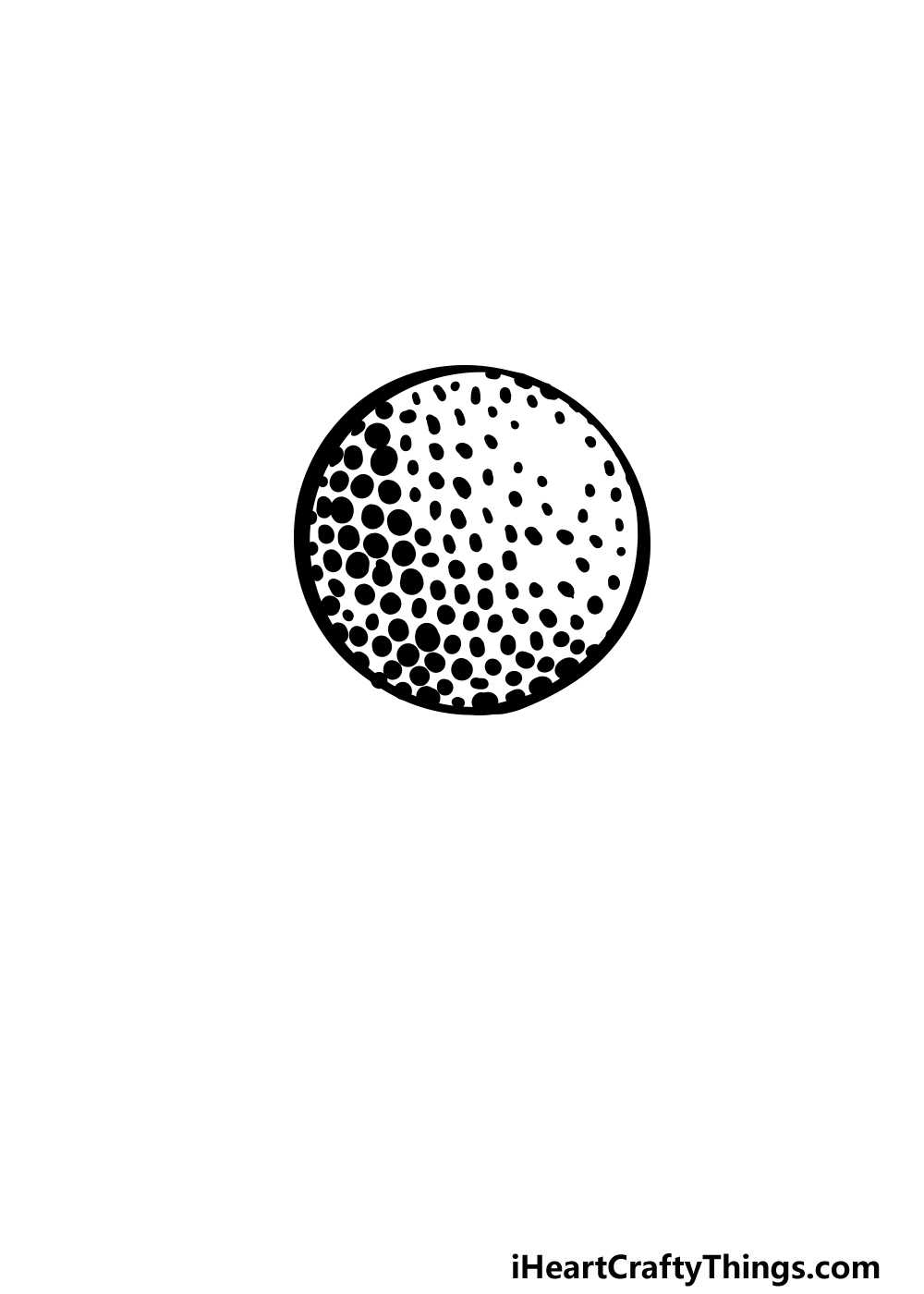 drawing a golf ball step 4