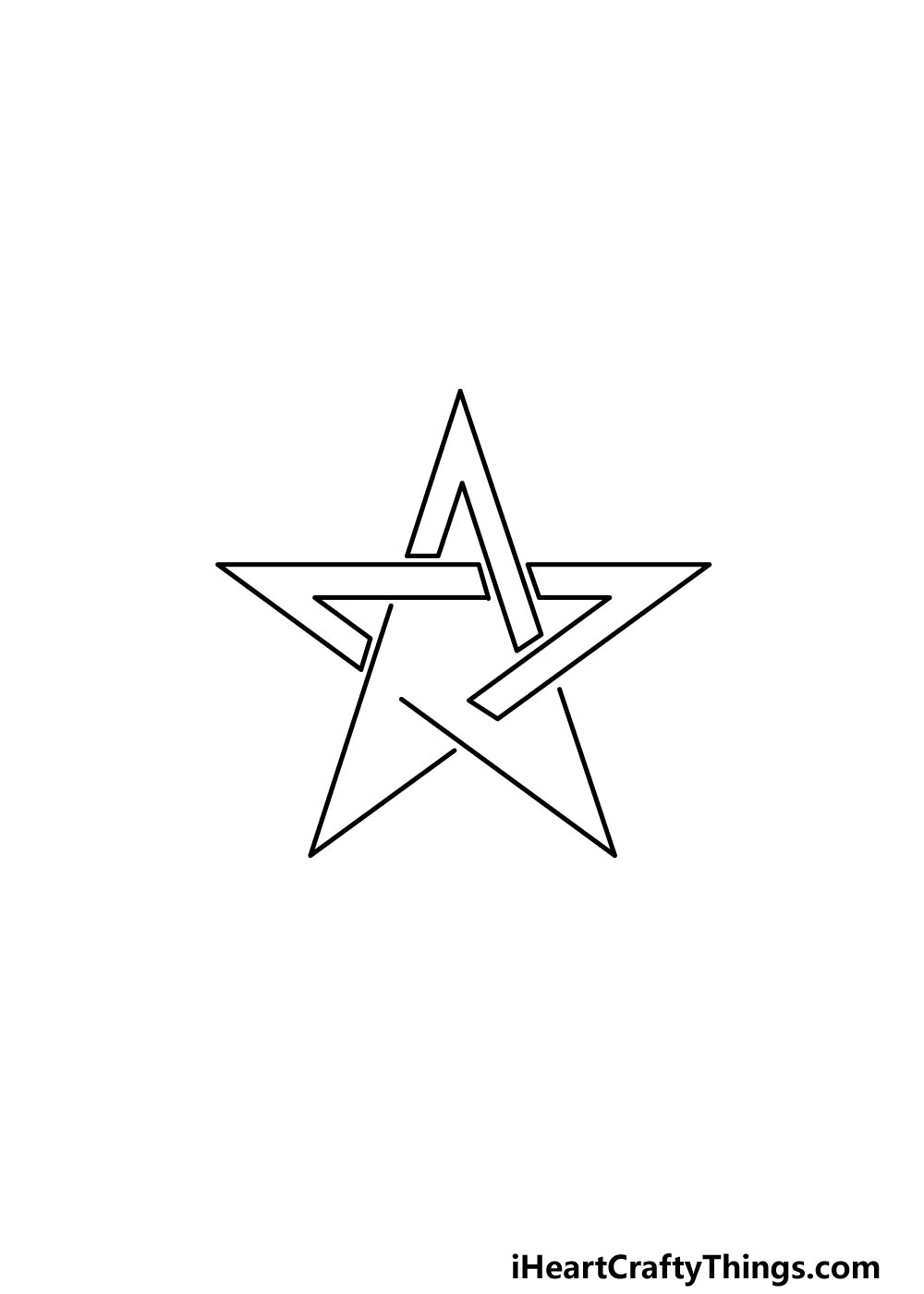drawing a pentagram step 4