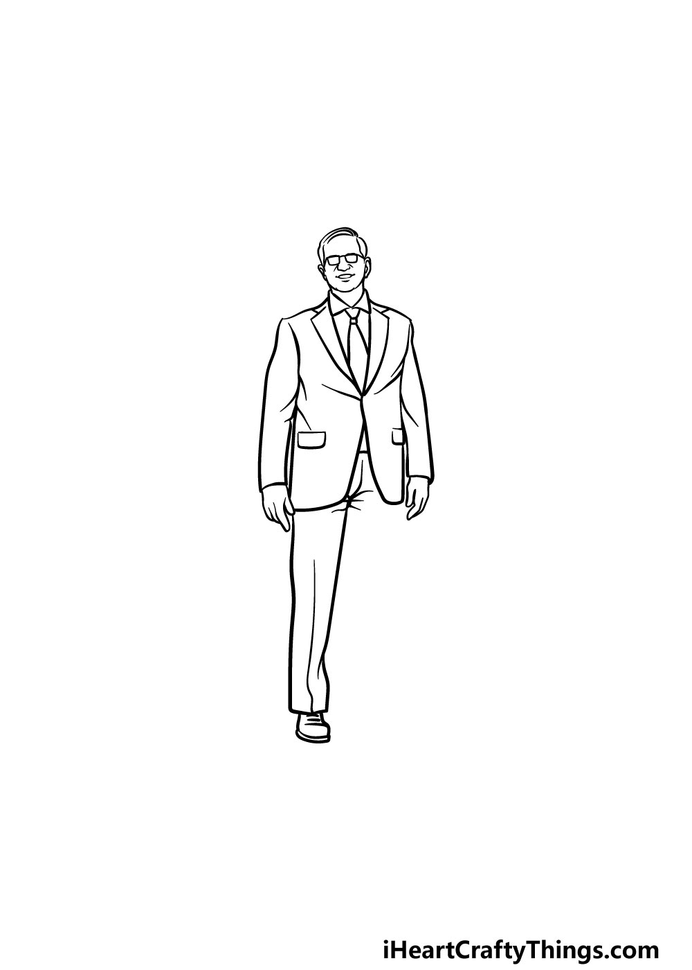 drawing a suit step 4
