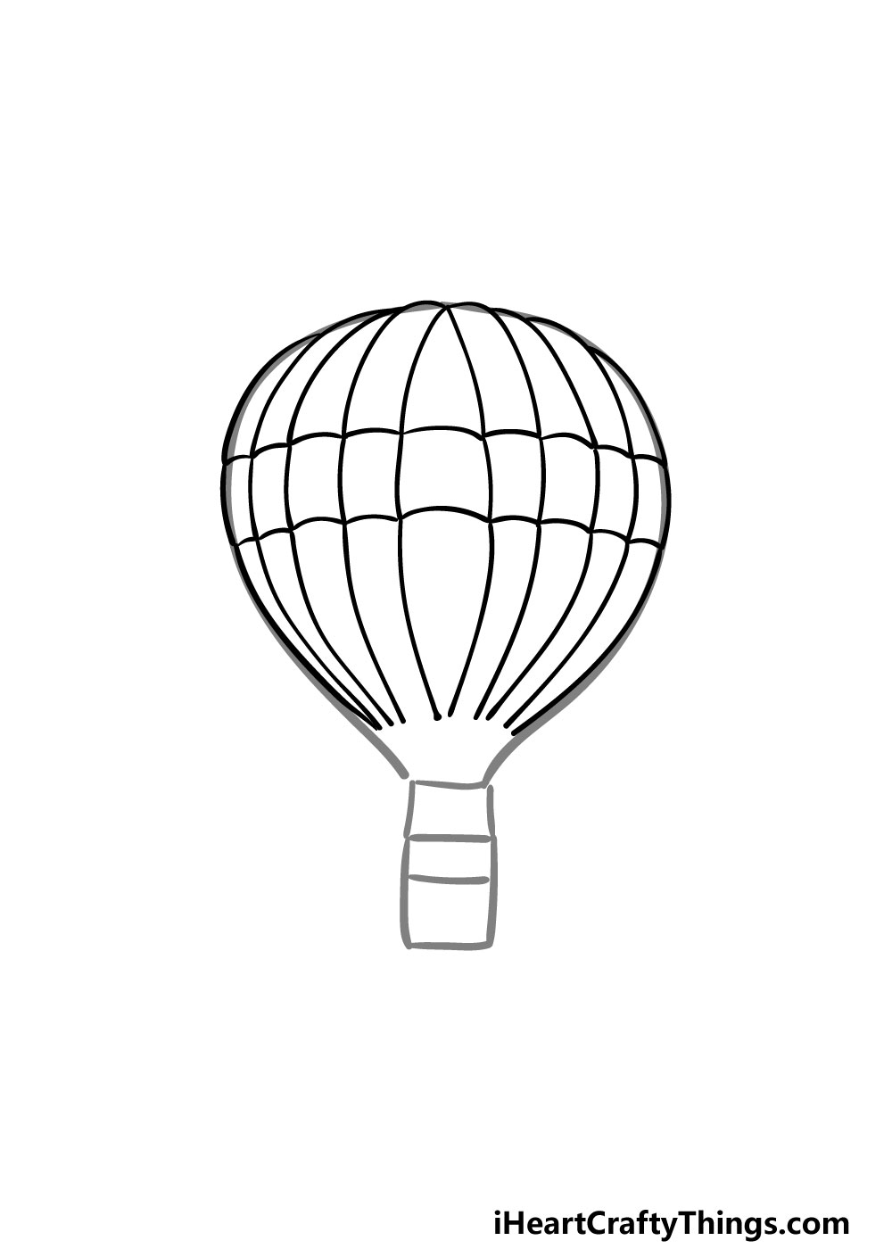 drawing a hot air balloon step 4