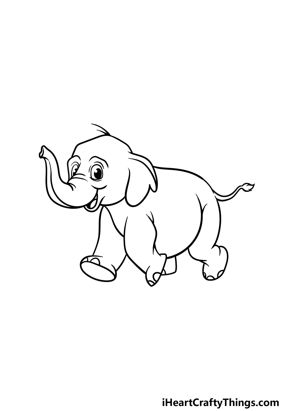 drawing a baby elephant step 5