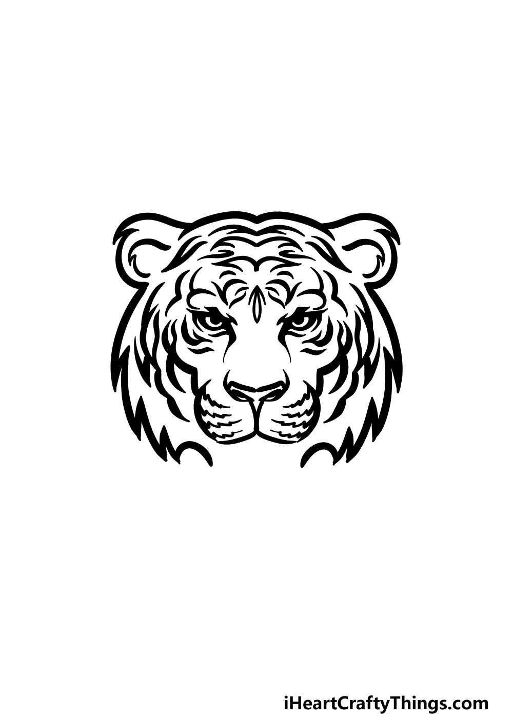 drawing tiger face step 5
