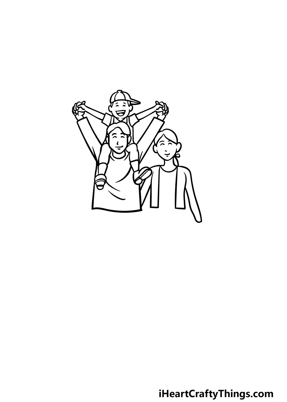 drawing a family step 5