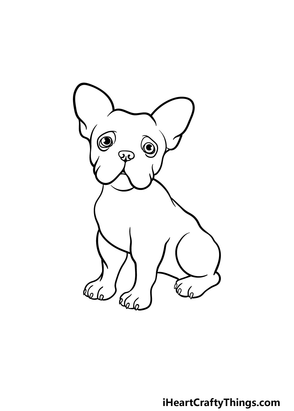 drawing a french bulldog step 5
