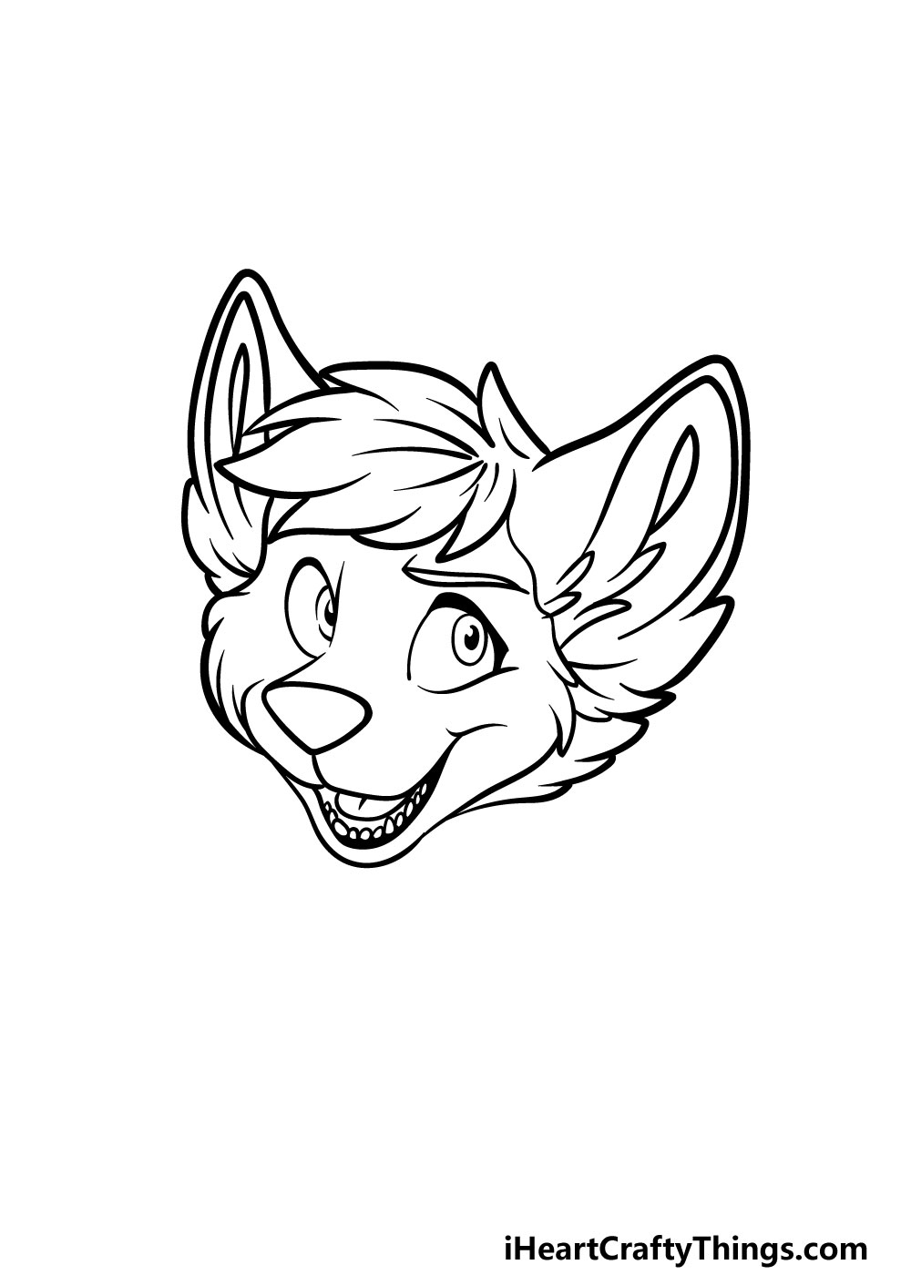 drawing a furry head step 5