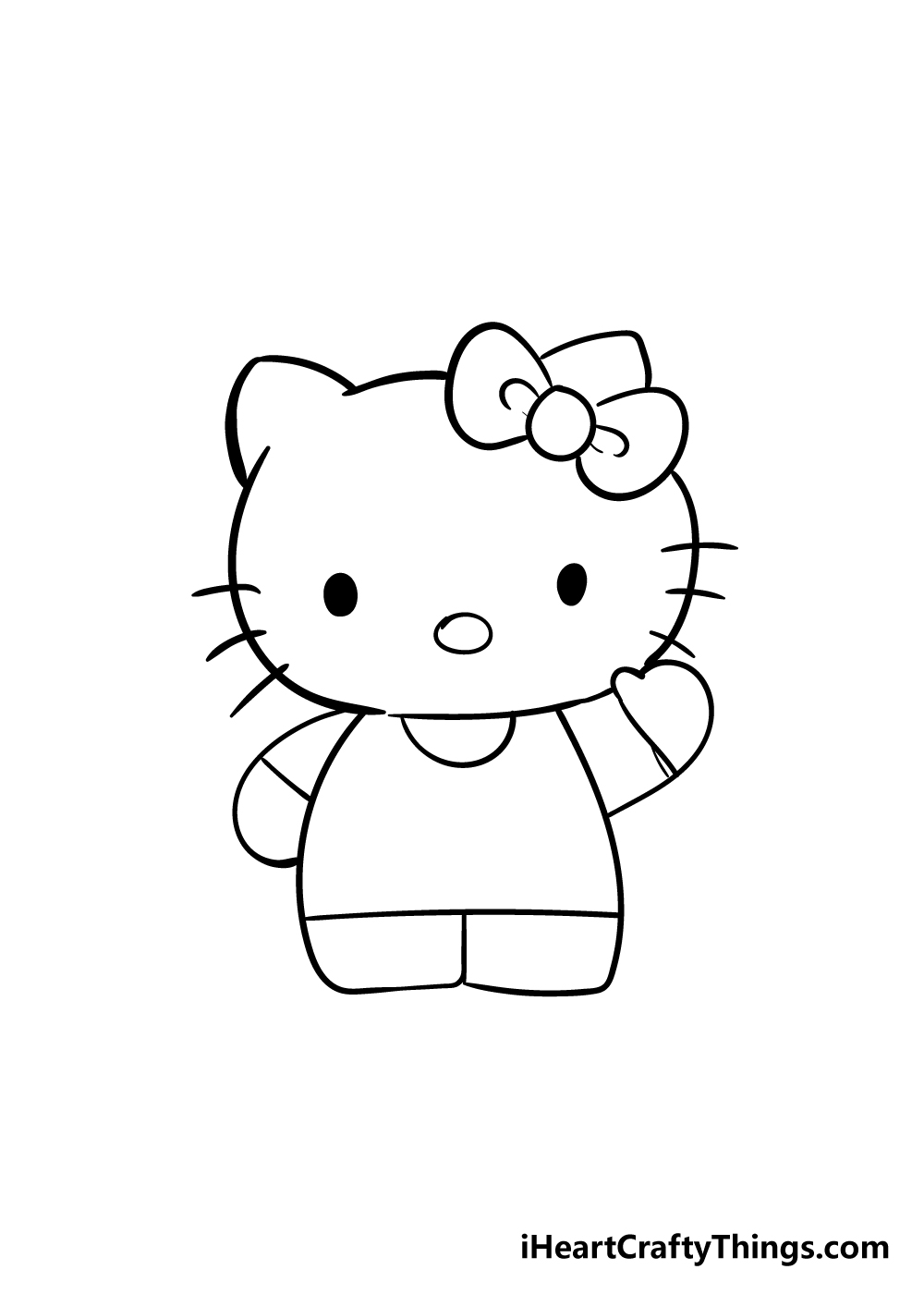 hello kitty drawing step 5