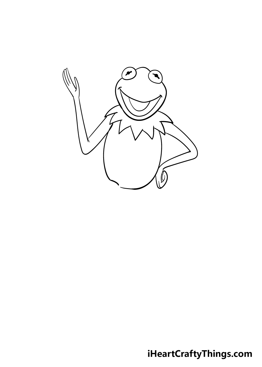 drawing Kermit the frog step 5