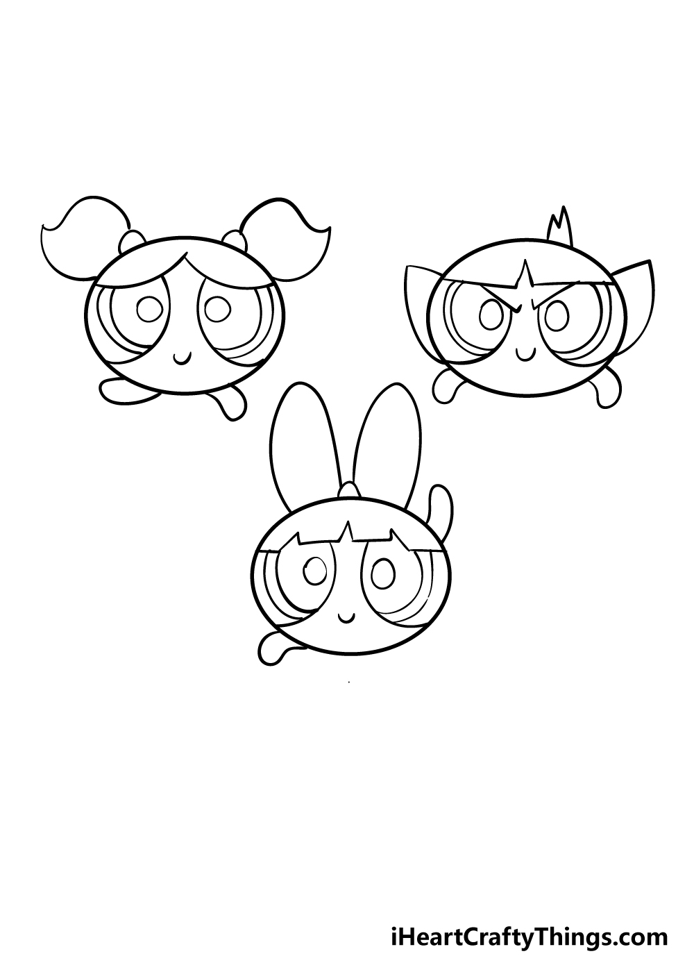 powerpuff girls drawing step 5
