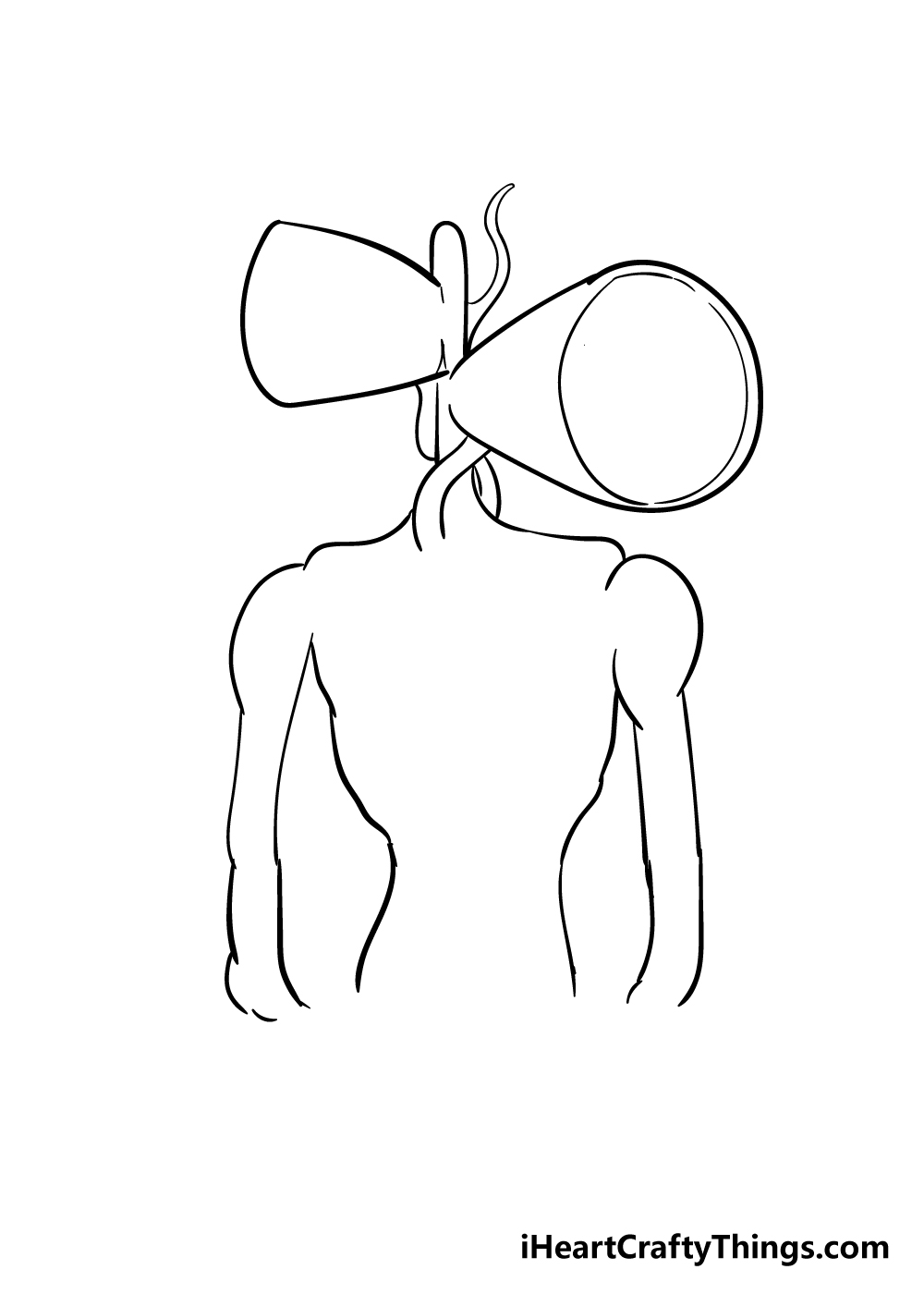 Siren Head drawing step 5